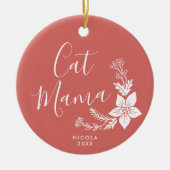 キャットマパーソナライズされたマファーベビーかわいいペットオーナーギフト セラミックオーナメント (正面)