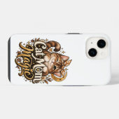 キャットママの魔法の携帯 | おしゃれな猫好きのiPhone iPhoneケース (裏面横)