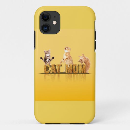 キャットマママギフト |ネコのママムシャツ |猫好きプレゼント Case-Mate iPhoneケース (裏面)