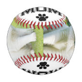 キャットマママママザーズデイ2写真モノグラムカスタム 野球ボール (正面)