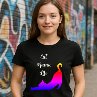 キャットママライフ - 子猫のストレッチ Tシャツ