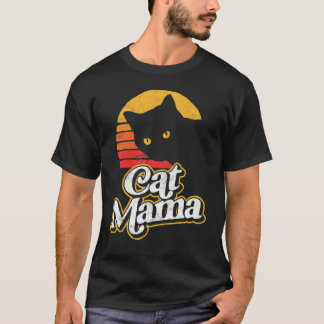 キャットママヴィンテージ80年代スタイルキャットレトロ遭難 Tシャツ