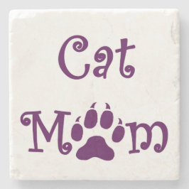 キャットママ、パープル、コースター、マザーズ・デイ ストーンコースター