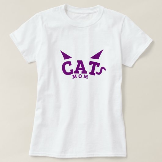 キャットママ – 猫好き Tシャツ (デザイン正面)