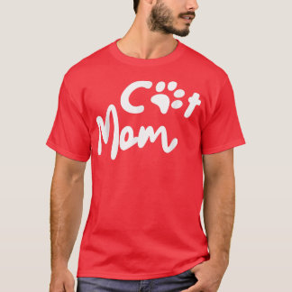 キャットママsウィメンズキャットママペットラバーギフト  tシャツ