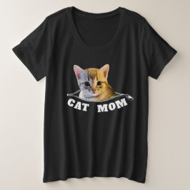 キャットママTシャツ プラスサイズTシャツ