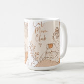 キャットマムクラブ 鉛筆画 ラテマグ コーヒーマグカップ (正面右)