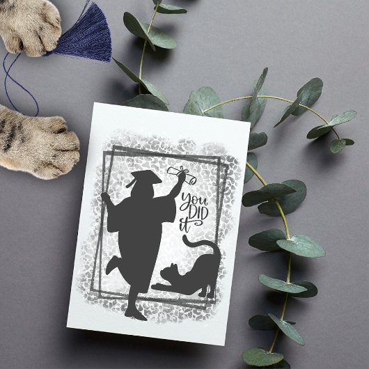 キャットマムシックおもしろいミニマリスト大学 カード