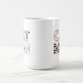 キャットマムピンクフローラ&ヒョウ足 コーヒーマグカップ (中央)