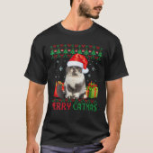 キャットマメリースキャット醜いクリスマスショートエアエキゾチックC Tシャツ (正面)