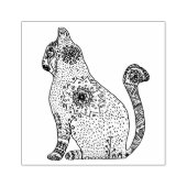 キャットマンダラキャットウッドアートスタンプ ラバースタンプ (インプリント)