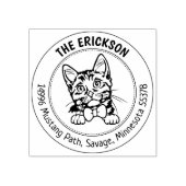 キャットマンチキンファミリー差出人住所 ラバースタンプ (インプリント)