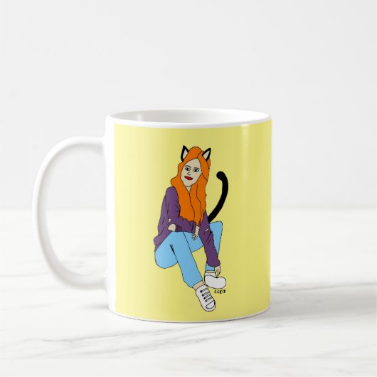 キャットマン コーヒーマグカップ (左)