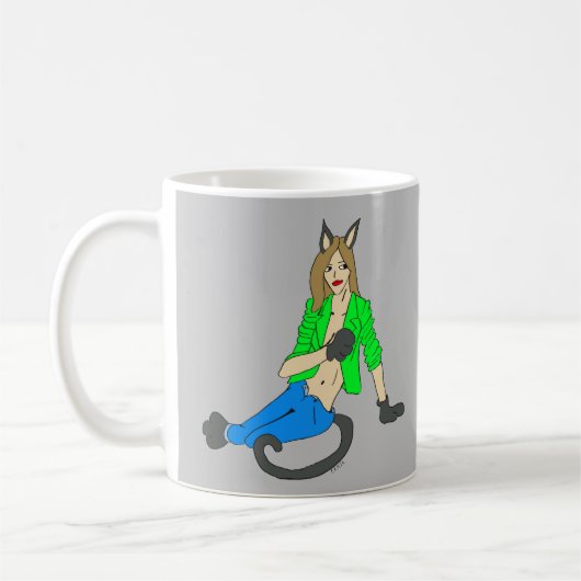 キャットマン コーヒーマグカップ (左)