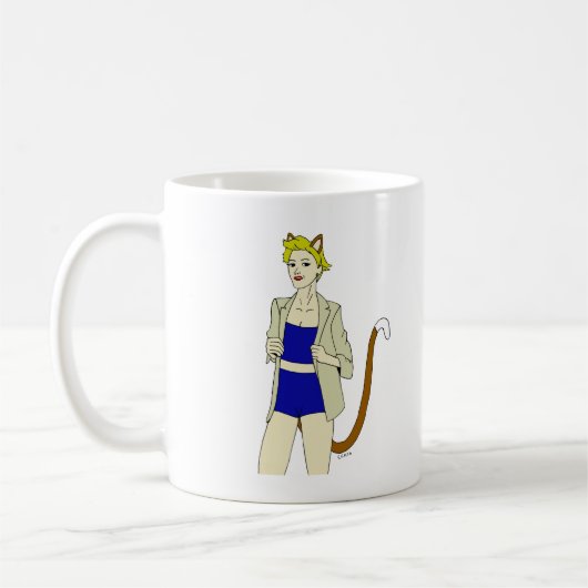 キャットマン コーヒーマグカップ (左)