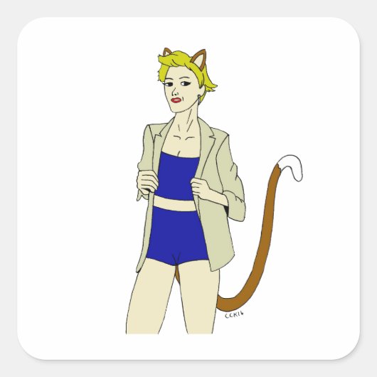 キャットマン スクエアシール (正面)