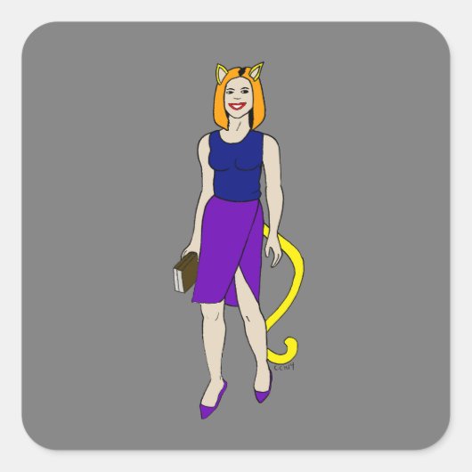 キャットマン スクエアシール (正面)