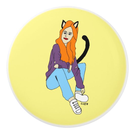 キャットマン セラミックノブ (正面)