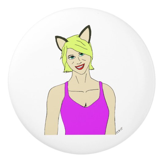 キャットマン セラミックノブ (正面)