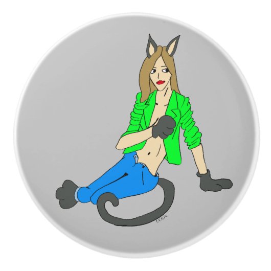キャットマン セラミックノブ (正面)