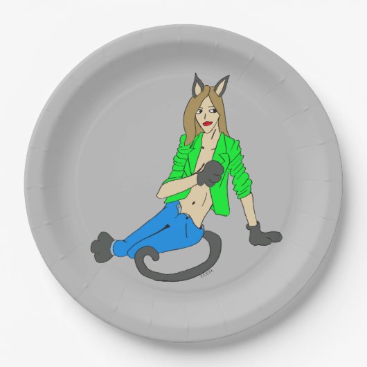 キャットマン ペーパープレート (正面)