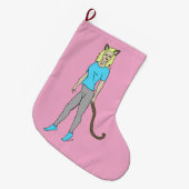 キャットマン ラージクリスマスストッキング (正面 (吊り時))