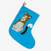 キャットマン ラージクリスマスストッキング (正面 (吊り時))