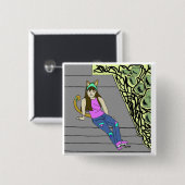 キャットマン 缶バッジ (正面&裏面)