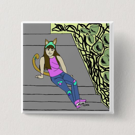 キャットマン 缶バッジ (正面)