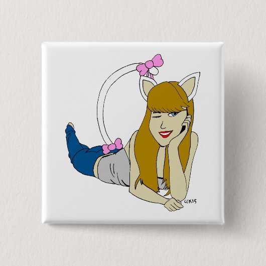 キャットマン 缶バッジ (正面)