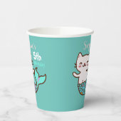 キャットマーメイドガール誕生日かわいいパーメイドメイドメイドメイド 紙コップ (左)