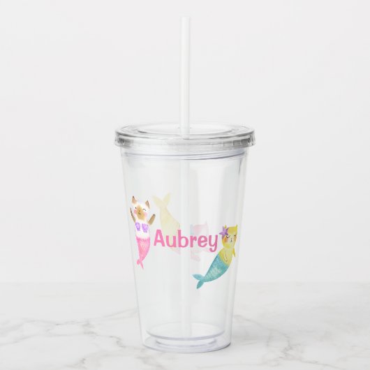 キャットマーメイドタンブラー杯 アクリルタンブラー (正面)