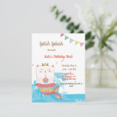 キャットマーメイドバースデーパーティ招待状 (スタンド正面)