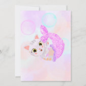 キャットマーメイドパーメイド誕生日招待状 招待状 (裏面)