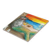 キャットマーメイド25ビーチサンセット タイル (側面)