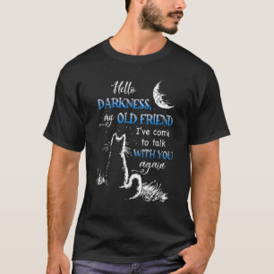 キャットムーンハローダークネス旧友ナイトキャットキ Tシャツ