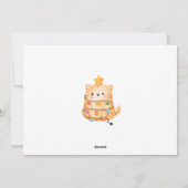 キャットメおもしろいオウィクリスマスツリーライトウォーターカラー シーズンカード (裏面)