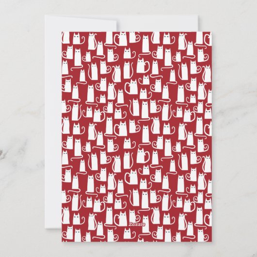 キャットメおもしろいオウィクリスマスホリデーカード シーズンカード (裏面)