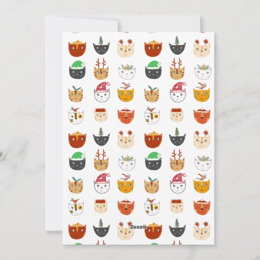 キャットメおもしろいオウィクリスマスホリデーカード シーズンカード (裏面)