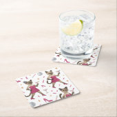 キャットメイクアップアーティストFOR WOMAN GIRL LADY猫好き スクエアペーパーコースター (インサイチュ)