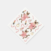 キャットメイクアップアーティストFOR WOMAN GIRL LADY猫好き スタンダードカクテルナプキン (角)