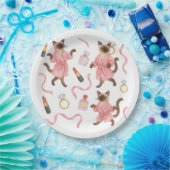 キャットメイクアップアーティストFOR WOMAN GIRL LADY猫好き ペーパープレート (パーティー)