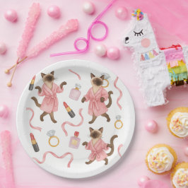 キャットメイクアップアーティストFOR WOMAN GIRL LADY猫好き ペーパープレート