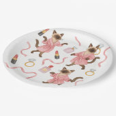 キャットメイクアップアーティストFOR WOMAN GIRL LADY猫好き ペーパープレート (アングル)