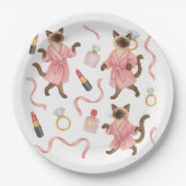 キャットメイクアップアーティストFOR WOMAN GIRL LADY猫好き ペーパープレート (正面)