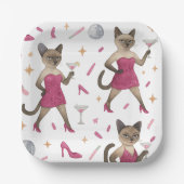 キャットメイクアップアーティストFOR WOMAN GIRL LADY猫好き ペーパープレート (正面)