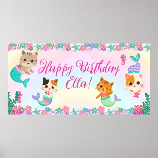 キャットメイドマーメイドガールバースデーパーティー ポスター (正面)