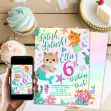 キャットメイドマーメイドガールバースデーパーティー