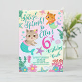 キャットメイドマーメイドガールバースデーパーティー 招待状 (スタンド正面)