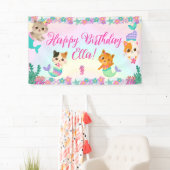 キャットメイドマーメイドガールバースデーパーティー 横断幕 (インサイチュ)